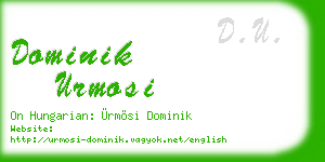 dominik urmosi business card