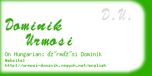 dominik urmosi business card